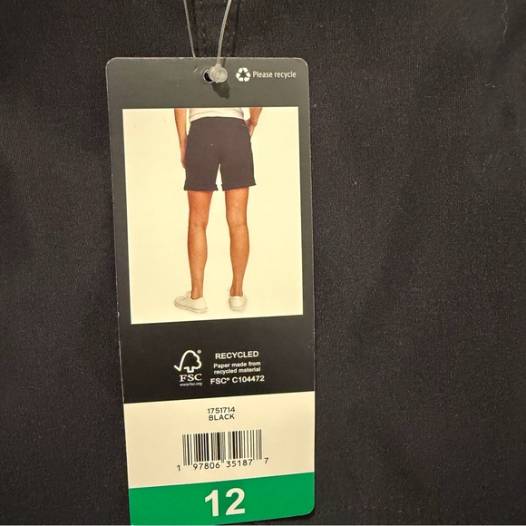 Eddie Bauer Rolled Hem Bermuda Shorts Adult Womens Size 12 Black - Picture 3 of 8